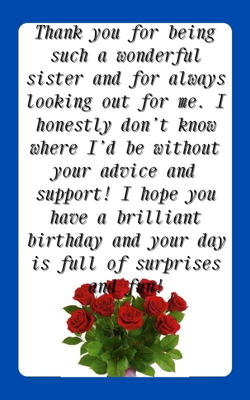 birthday wishes to a friend like a sister
